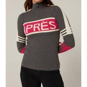 NEW ALP N ROCK kate 1/2 zip sweater in heather grey